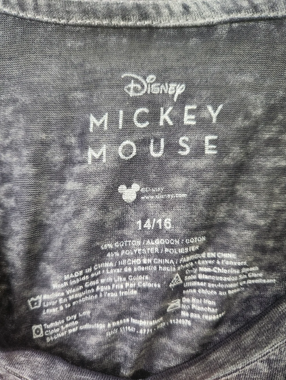 Disney Mickey Mouse Gradient Mandala Tee - Charcoal Gray - Women's XL - Picture 3 of 6